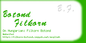 botond filkorn business card